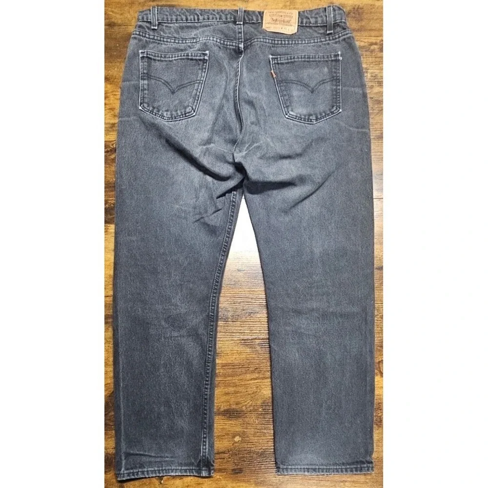 VTG 90s Levis 505 Jeans Men's 40x30 Black Denim Made In USA Orange Tab 97